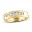 THE LEO Men's Diamond Wedding Band 3/8 ct tw Round-cut 14K Yellow Gold