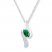 Lab-Created Emerald Necklace Sterling Silver