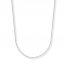 Cable Chain Necklace 14K White Gold 30" Length