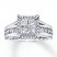Engagement Ring 1-3/8 ct tw Diamonds 14K White Gold
