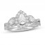 Neil Lane Diamond Engagement Ring 1-1/4 ct tw Pear/Round 14K White Gold