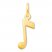 Music Note Charm 14K Yellow Gold