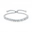 Previously Owned Diamond Infinity Bolo Bracelet 1/4 ct tw Sterling Silver