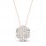 Diamond Fashion Necklace 1/3 ct tw Round-cut 10K Rose Gold 18"