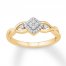 Diamond Ring 1/10 ct tw Round-cut 10K Yellow Gold