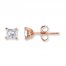 Diamond Earrings 1/2 ct tw Princess-cut 14K Rose Gold