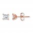 Diamond Earrings 1/2 ct tw Princess-cut 14K Rose Gold