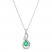 Emerald Necklace Diamond Accents 10K White Gold