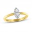 Forever Connected Diamond Ring 1/5 ct tw Pear/Round-Cut 10K Two-Tone Gold