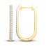 Diamond Hoop Earrings 1/5 ct tw Round-cut 10K Yellow Gold