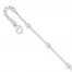 Flower Anklet Sterling Silver 10-inch Length
