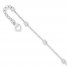 Flower Anklet Sterling Silver 10-inch Length