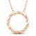 Circle of Gratitude Diamond Necklace 1/8 ct tw Round-cut 10K Rose Gold 19"