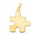 Puzzle Piece Charm 14K Yellow Gold