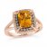 Le Vian Citrine Ring 1/4 ct tw Diamonds 14K Strawberry Gold
