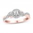 Diamond Engagement Ring 3/8 ct tw Round-cut 10K Two-Tone Gold