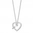 Hallmark Diamonds Heart Necklace 1/20 ct tw Sterling Silver