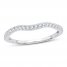 Diamond Wedding Band 1/8 ct tw Round-Cut 14K White Gold