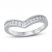 Diamond Contour Ring 1/4 ct tw Round-cut 10K White Gold