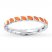 Stackable Ring Orange Enamel Sterling Silver