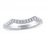 Leo Diamond Wedding Band 1/5 ct tw Round-cut 14K White Gold