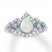 Lab-Created Opal Ring Blue Topaz Sterling Silver