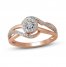 Diamond Promise Ring 1/5 ct tw Round-Cut 10K Rose Gold