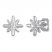 Diamond Star Earrings 1/10 ct tw Round-cut Sterling Silver