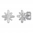 Diamond Star Earrings 1/10 ct tw Round-cut Sterling Silver