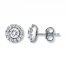 Diamond Earrings 1 ct tw Round-cut 14K White Gold
