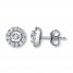 Diamond Earrings 1 ct tw Round-cut 14K White Gold