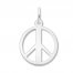 Peace Symbol Charm Sterling Silver