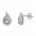 Aquamarine Teardrop Earrings White Topaz Sterling Silver