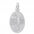 Female Volleyball Player Sterling Silver Charm