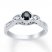 Diamond Engagement Ring 1/4 ct tw Black/White 10K White Gold