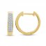 Diamond Hoop Earrings 1/2 ct tw Princess-Cut 10K Yellow Gold