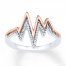 Heartbeat Ring 1/15 ct tw Diamonds Sterling Silver/10K Gold