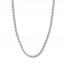 24" Textured Rope Chain 14K White Gold Appx. 4.4mm