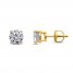 Diamond Solitaire Earrings 1 ct tw Round-cut 14K Yellow Gold