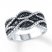 Black Diamond Ring 1/4 ct tw Round-cut Sterling Silver