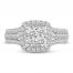 Diamond Engagement Ring 1-1/3 cts tw Round-cut 14K White Gold