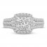 Diamond Engagement Ring 1-1/3 cts tw Round-cut 14K White Gold