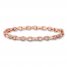 Diamond Infinity Bracelet 1 ct tw Baguette/Round 10K Rose Gold
