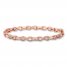 Diamond Infinity Bracelet 1 ct tw Baguette/Round 10K Rose Gold