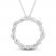 Circle of Gratitude Diamond Necklace 3/8 ct tw Round-cut 10K White Gold 19"