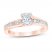 Diamond Engagement Ring 1 ct tw Oval/Princess 14K Rose Gold