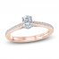 Monique Lhuillier Bliss Diamond Engagement Ring 5/8 ct tw Oval & Round-cut 18K Two-Tone Gold