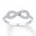 Diamond Infinity Ring 1/5 ct tw Round-cut Sterling Silver