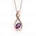 Le Vian Diamond & Amethyst Necklace 1/6 ct tw 14K Strawberry Gold 18"