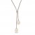 Cultured Pearl Lariat Necklace Sterling Silver